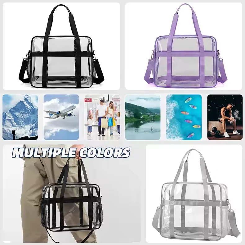 17L Clear PVC Tote with Removable Shoulder Strap product reference image
