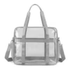 17L Clear PVC Tote with Removable Shoulder Strap Gray color SKU reference