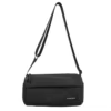 Letter-Print Polyester Crossbody Bag, 6 L Black color SKU reference
