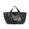 45L DuPont Paper-Fabric Tote with Zipper and Snap Detail Black color SKU reference