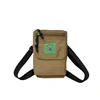 Nylon Mini Phone Crossbody Bag with Adjustable Strap Brown color SKU reference