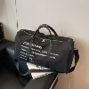 Canvas Travel Duffel with Adjustable Shoulder Strap Black color SKU reference