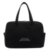 Lightweight Polyester Travel Tote with Front and Side Pockets Black color SKU reference