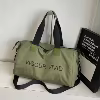 Nylon Travel Shoulder Bag with Back Zip Pocket Green color SKU reference