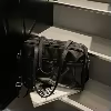 Expandable Polyester Travel Tote with Adjustable Strap Black color SKU reference