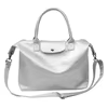 PU Crossbody Travel Bag with Rear Zipper Pocket Silver color SKU reference