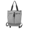 Nylon Travel Backpack with Front Patch Pocket Gray color SKU reference