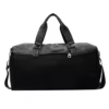 Nylon Travel Duffel with Separate Shoe Compartment Black color SKU reference