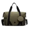 Expandable Nylon Travel Bag with Bottle and Wallet References Green color SKU reference