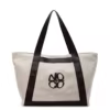 Canvas Travel Shopper with Zipper and Removable Strap Brown color SKU reference