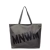 Letter-Detail PU Tote Duffel with Inner Zipper Pocket Green color SKU reference