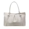 Lightweight PU Travel & Picnic Weekender Tote White color SKU reference
