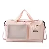 Oxford Travel Organizer Bag with Transparent Pocket Pink color SKU reference