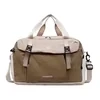 Nylon Travel Duffel with Shoe Compartment Khaki color SKU reference