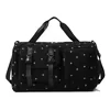Corduroy Travel Tote with Dry-Wet Pocket Black color SKU reference