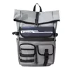 Nylon Racket Sports Backpack with Reflective Strip Gray color SKU reference