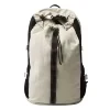 25 L Nylon Drawstring Backpack with Shoe Compartment Khaki color SKU reference