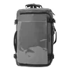 Nylon Laptop Backpack with Reflective Trim and Clear Front Pocket Dark Gray color SKU reference