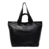 40 L PU Shoulder Tote with a Wide Main Compartment Black color SKU reference