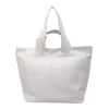 40 L PU Shoulder Tote with a Wide Main Compartment White color SKU reference
