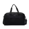 Polyester Travel Duffel with Front Pocket and Adjustable Strap Black color SKU reference