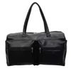 20 L PU Sport Tote with Front Zipper Pocket Black color SKU reference