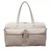 20 L PU Sport Tote with Front Zipper Pocket White color SKU reference
