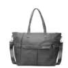 30 L Nylon Sport Tote with Side Zipper Pockets Gray color SKU reference