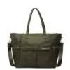 30 L Nylon Sport Tote with Side Zipper Pockets Green color SKU reference