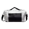 15 L PU Weekender Duffel with Adjustable Strap Silver Gray color SKU reference