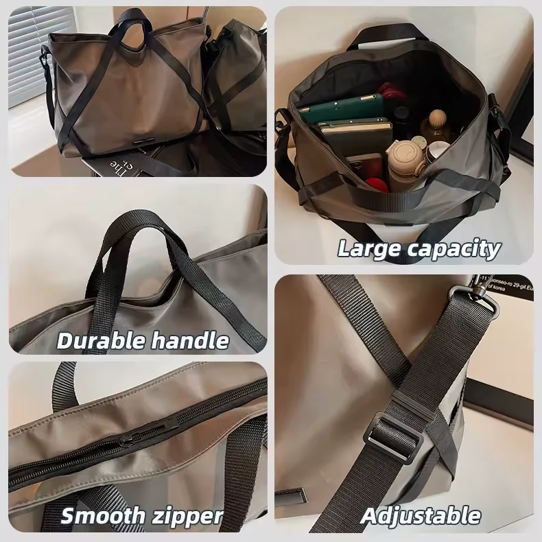 20 L Oxford Shoulder Tote with Outside Zipper Pocket product reference image