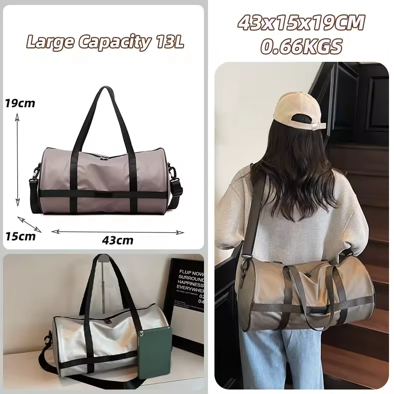 13 L Nylon Crossbody Travel Bag with Adjustable Strap product reference image