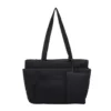 17 L Polyester Laptop Tote with Matching Wallet Option Black color SKU reference