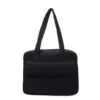 Laptop Shoulder Bag with Velcro, Two-Way Zip, and External Pocket Black color SKU reference