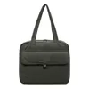 Laptop Shoulder Bag with Velcro, Two-Way Zip, and External Pocket Green color SKU reference
