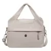 Polyester Shoulder Bag with Removable Adjustable Strap White color SKU reference