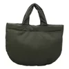 Large-Capacity Polyester Tote with Magnetic Clasp and Inner Pocket Green color SKU reference