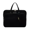 Multi-Layer Handheld Laptop Bag with Two-Way Zipper Black color SKU reference