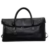 30L PU Travel Duffel with Adjustable Detachable Strap Black color SKU reference
