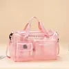 26L Transparent PVC Crossbody Travel Bag Pink color SKU reference
