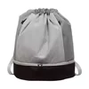 Oxford Drawstring Travel Bag with Shoe Compartment Gray color SKU reference