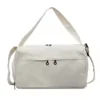 18 L Polyester Gym Duffel with Wet/Dry Pocket White color SKU reference