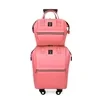 Oxford Rolling Travel Luggage with Telescopic Handle Pink color SKU reference