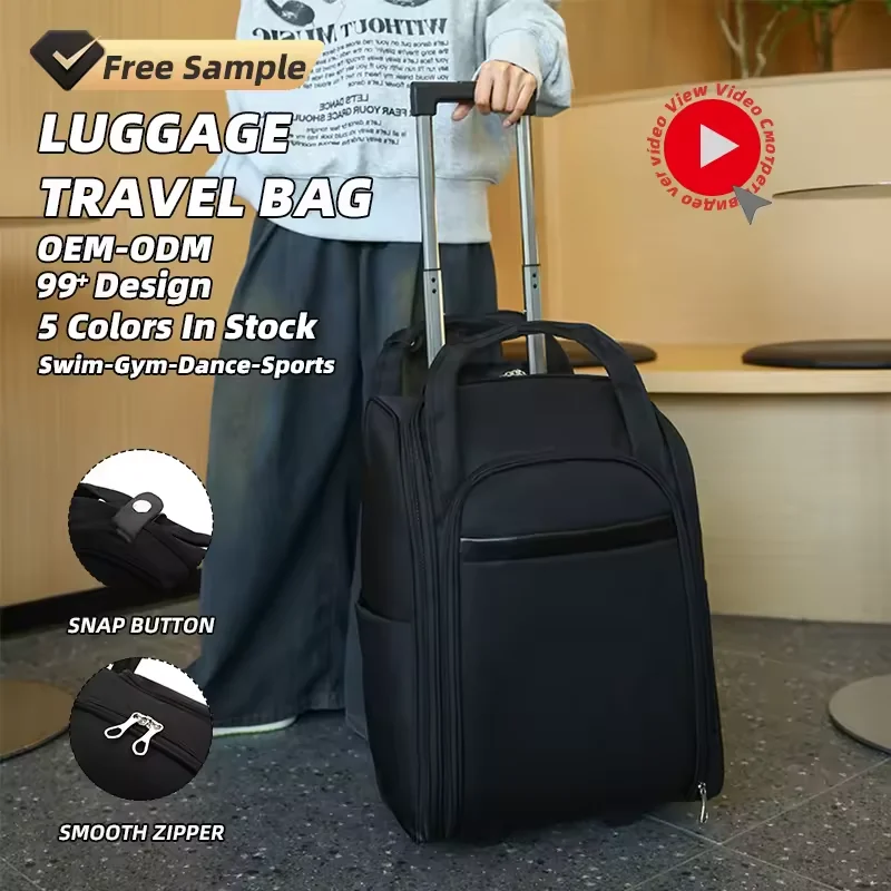 Two-Size Oxford Rolling Duffel Backpack product reference image