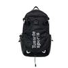 Multi-Pocket Nylon Travel Backpack Black color SKU reference