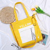 Cotton Zipper Grocery Tote with Front Tassel Color reference 04 color SKU reference