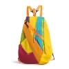 Color-Block Nylon Sling Backpack with Adjustable Strap Color option 3 color SKU reference