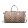 Polka-Dot PU Weekender Duffel Khaki color SKU reference