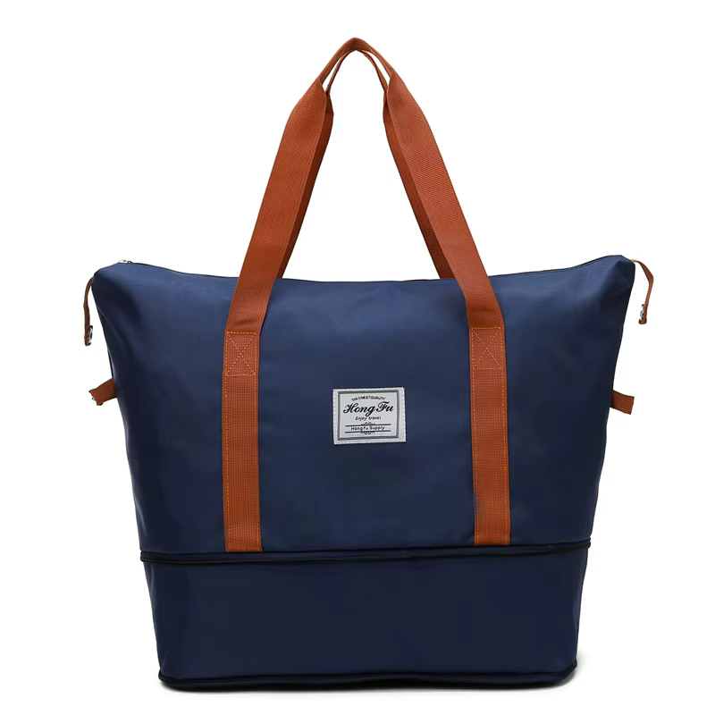 Expandable Nylon Travel Tote & Weekender Blue color SKU reference