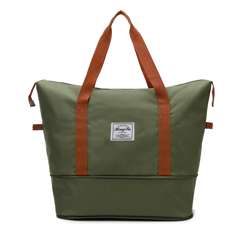 Expandable Nylon Travel Tote & Weekender Green color SKU reference